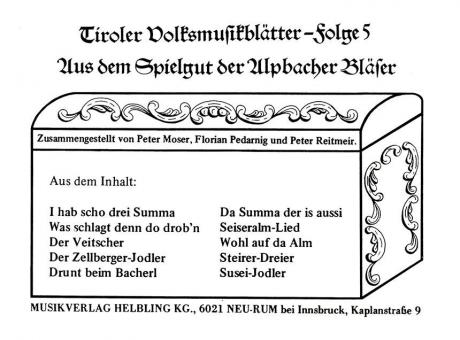 Aus dem Spielgut der Alpbacher Bläser 