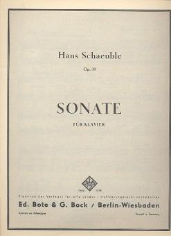 Sonate op. 39 