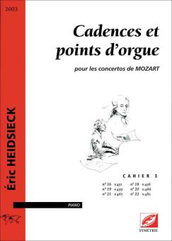Cadences et points d'orgue, pour les concertos de Mozart 3 