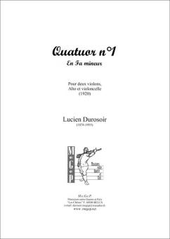 Quatuor No. 1, en fa mineur 