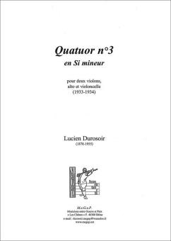 Quatuor No. 3, en si mineur 