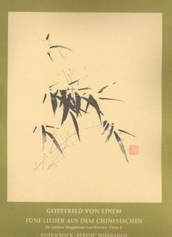 Fünf Lieder aus dem Chinesischen op. 8 