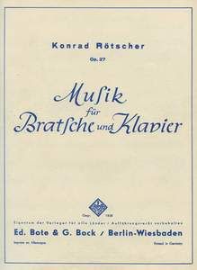 Musik für Bratsche und Klavier op. 27 