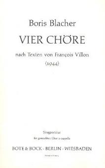 Vier Chöre 
