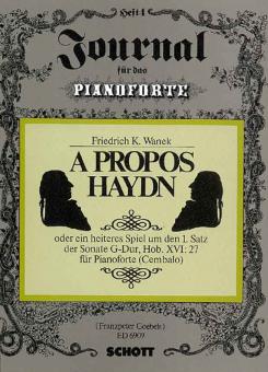 A propos Haydn Hob. XVI: 27 