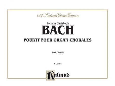 44 Organ Chorales Standard
