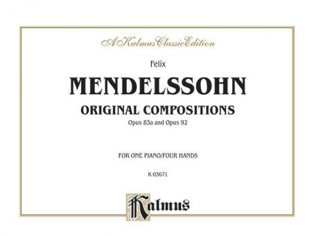 Original Compositions, Op. 83a & Op. 98 Standard