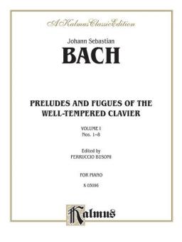 The Well-Tempered Clavier Book 1: Nos. 1-8 Standard