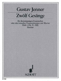 Zwölf Gesänge op. 3 Heft 4 