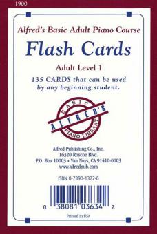 Alfred's Basic Adult Piano Course: Flash Cards, Level 1 