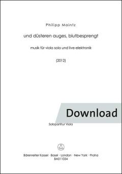 und düsteren auges, blutbesprengt 