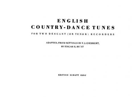 English Country Dance Tunes Standard