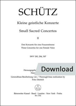 Kleine geistliche Konzerte Heft 2 Download