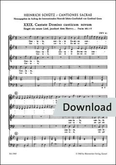Cantate domino canticum novum Nr. 29 SWV 81 Download