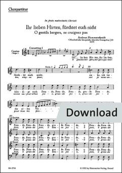 Ihr lieben Hirten, fürchtet euch nicht Download