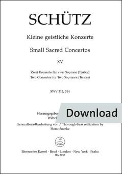 Kleine geistliche Konzerte Heft 15 Download