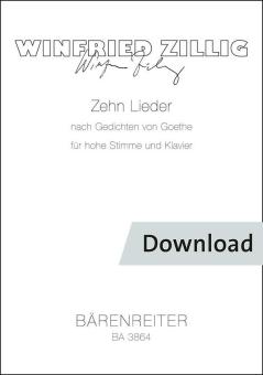 10 Lieder nach Gedichten von Johann Wolfgang von Goethe 
