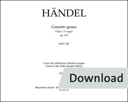 Concerto grosso F-Dur op. 6/9 HWV 327 Download