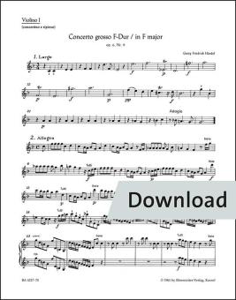Concerto grosso F-Dur op. 6/9 HWV 327 Download
