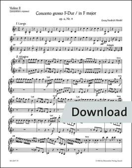 Concerto grosso F-Dur op. 6/9 HWV 327 Download
