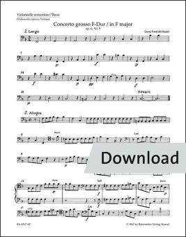 Concerto grosso F-Dur op. 6/9 HWV 327 Download