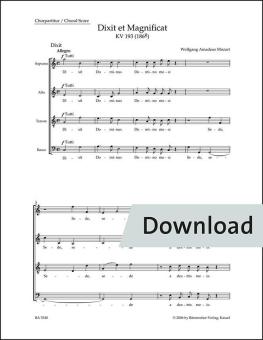 Dixit et Magnificat KV 193 (186g) Download