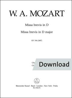 Missa brevis D-Dur KV 194 (186h) Download