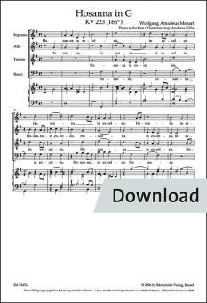 Hosanna G-Dur KV 223 (166e) Download