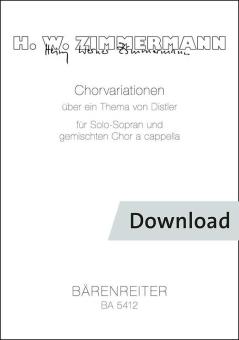 Chorvariationen über ein Thema von Hugo Distler Download