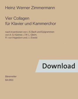 4 Collagen für Kammerchor und Klavier Download