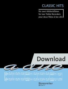 Classic Hits für zwei Altblockflöten Download