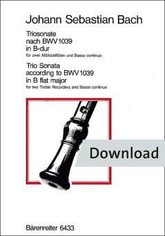 Triosonate in B-Dur BWV 1039 Download