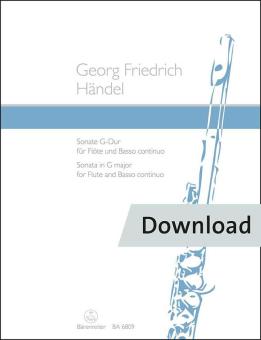 Sonate G-Dur für Flöte und Basso continuo HWV deest Download