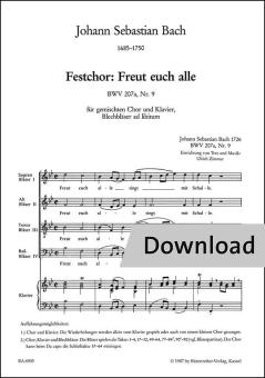 Freut euch alle BWV 207a/9 Download
