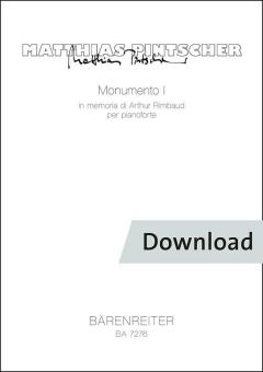 Monumento 1 in memoria di Arthur Rimbaud per pianoforte 