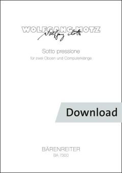 Sotto pressione für zwei Oboen und Computerklänge 