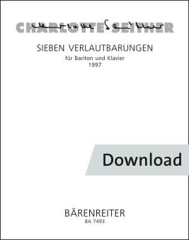 Sieben Verlautbarungen für Bariton und Klavier Download