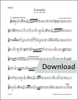 Konzert g-Moll op. 4/1 HWV 289 Download