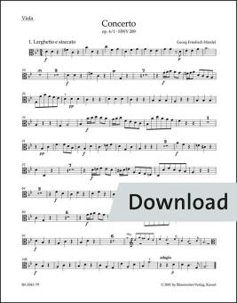 Konzert g-Moll op. 4/1 HWV 289 Download