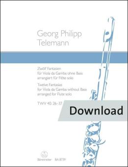 12 Fantasien für Viola da Gamba ohne Bass TWV 40:26-37 Download