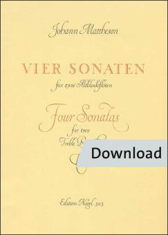4 Sonaten für zwei Blockflöten Download