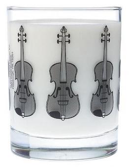 Clear Glass Tumbler: Violin 
