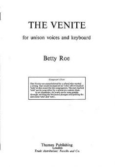 The Venite (Vocal Score) 