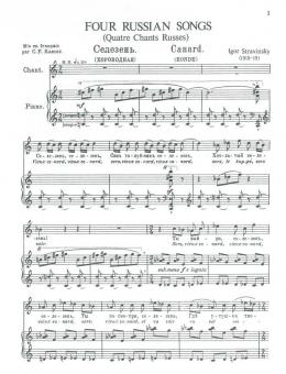 Four Russian Songs (Quatre Chants Russes) 