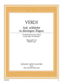 Auf, schlürfet in durstigen Zügen Standard