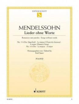 Lieder ohne Worte A-Dur op. 19/3 und 4 Standard