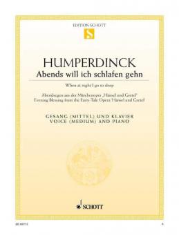 Abends will ich schlafen gehn Standard