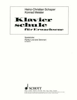 Klavierschule für Erwachsene 1 - Spielstücke 