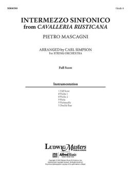 Intermezzo from Cavalleria Rusticana for String Orchestra (Simpson) 