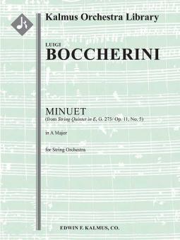 Minuet in A (No. 3 from String Quintet in E, G. 275/op. 11 No. 5) 
